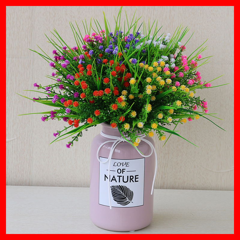 Flor artificial de plástico artificial flor estrellada de goma pequeña Rosa ramo artificial Flor al aire libre decoración pequeña flor accesorios de tiro