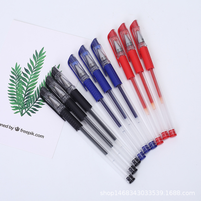 厂家批发黑色中性笔 水性笔 0.5mm欧标中性笔 办公事务笔签字笔