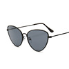 Metal fashionable retro marine sunglasses, glasses, cat's eye, wish