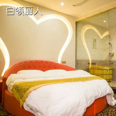 红床壹陆捌电动床圆床多功能合欢床水床双人床轻奢主题酒店床|ru