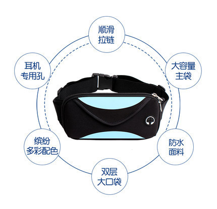 Factory direct sales outdoor sports waist bag mobile phone running waist bag waterproof multi-functional new waist bag mountaineering waist bag