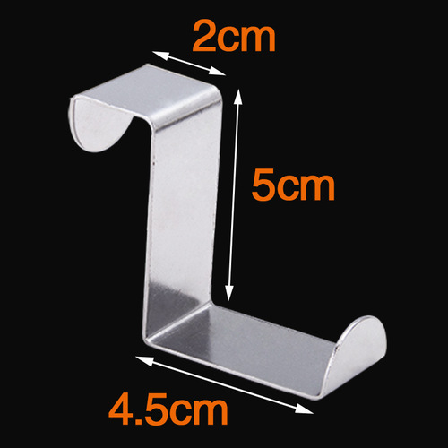 Clothes hanger door hanger hook stainless steel Z-shaped hook door back door back cabinet door dual-use creative hook