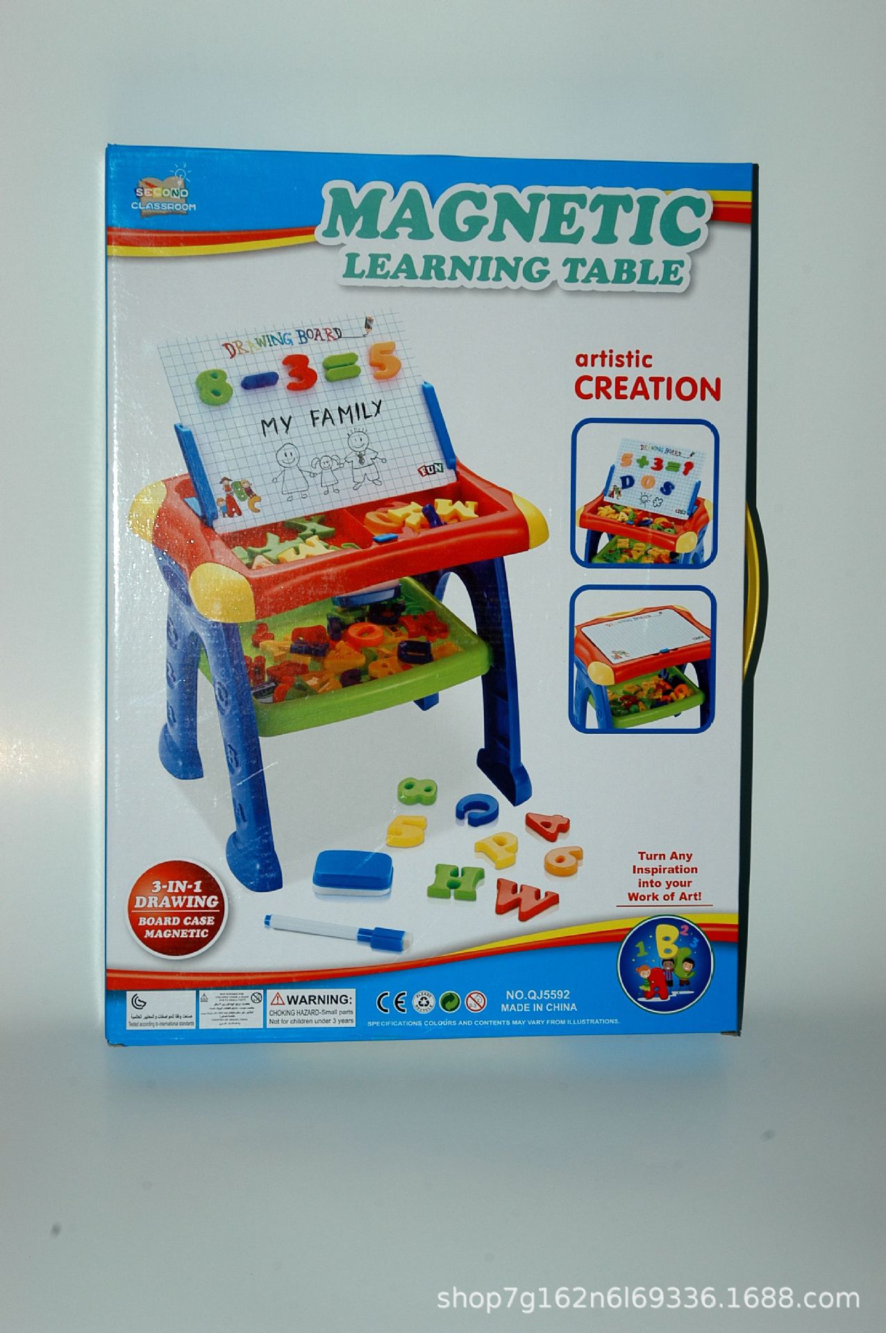 Children's Painting table drawing board Enlightenment toy color magnetic English sticker writing board table toy