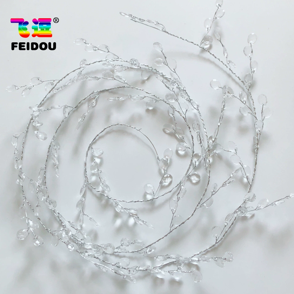 1,5 м Акриловые Плоские капли воды украшения Строка планирование свадебный реквизит длинные ветви ротанга моделирование кристалл искусственные цветы