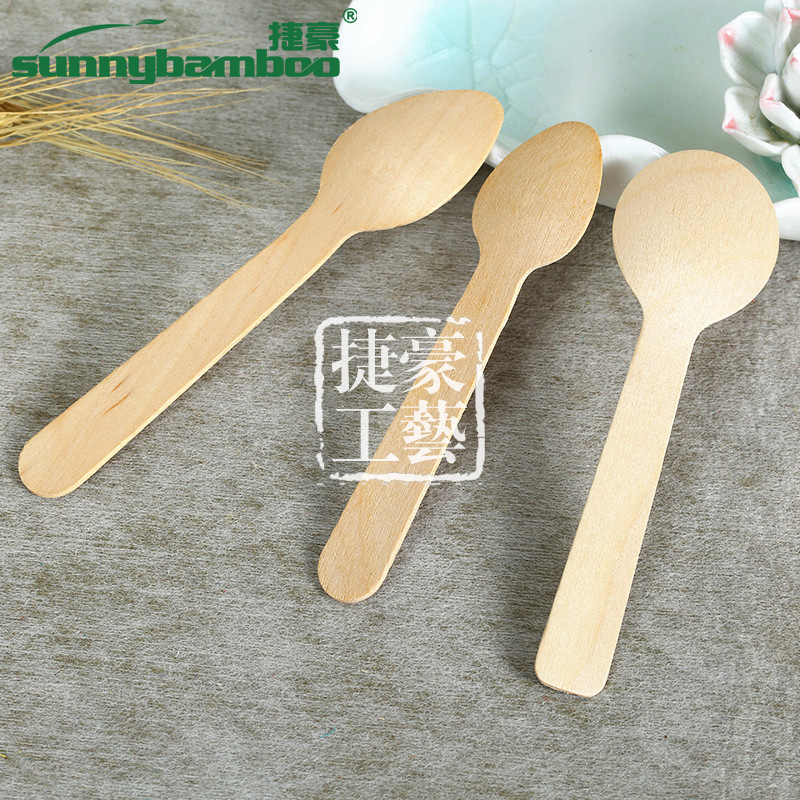 Wooden handcrafted round-head disposable knives, forks and spoons, disposable tableware for restaurants, convenient and fast. Wholesale from wooden spoon manufacturers detail image 10