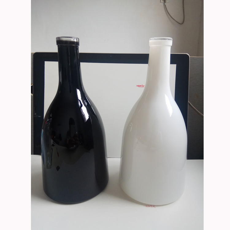 彩喷洋酒瓶 葡萄酒瓶 伏特加玻璃瓶 高档酒瓶 可定制颜色 LOGO