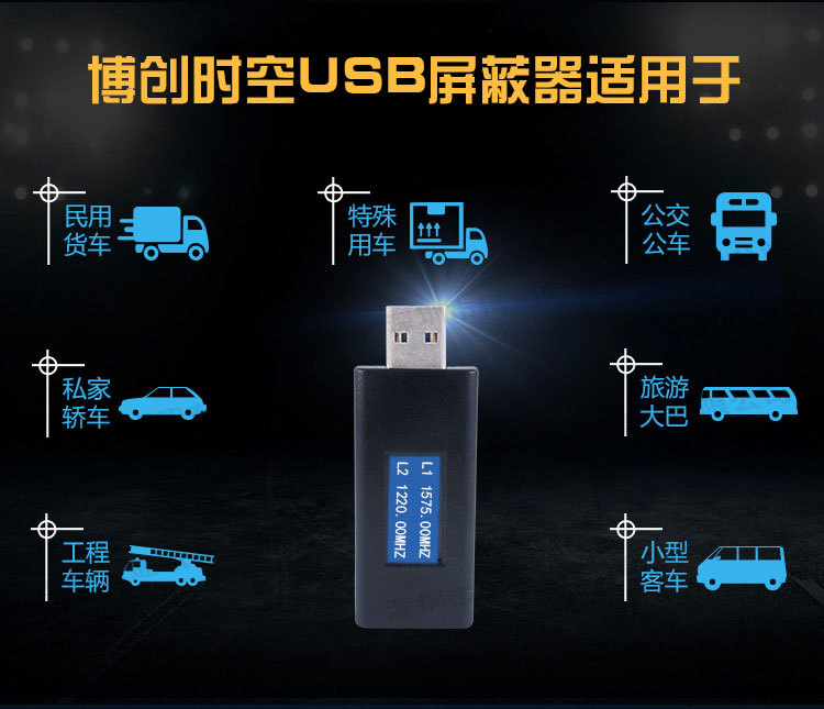 U盘美国GPS屏蔽器+中国北斗屏蔽器+俄罗斯GLONASS定位信号屏蔽器