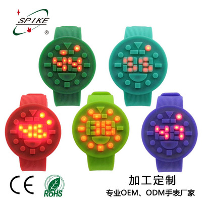 外贸亚马逊新款防震硅胶LED手表男女通用深圳手表厂家直销|ru