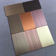 廠家批發304不銹鋼鍍銅板加工拉絲不銹鋼板仿古銅建築裝飾鋼板