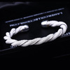 Fashionable silver woven silver bracelet, European style