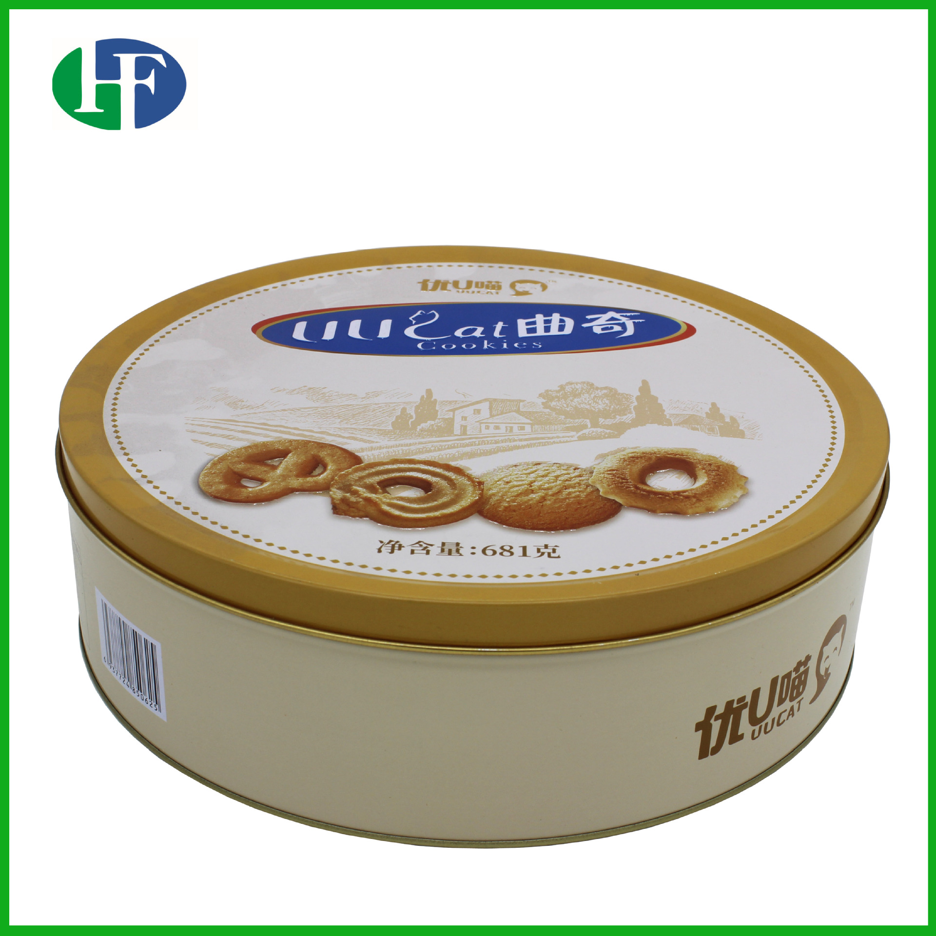 生产马口铁食品罐 饼干曲奇铁盒 蛋卷罐大圆型铁罐茶叶罐TIN BOX