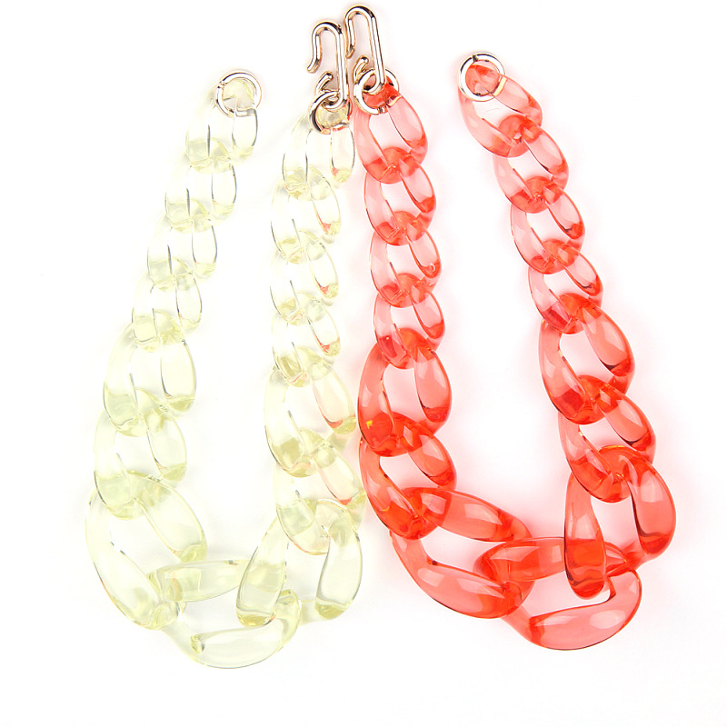 1 Piece Simple Style Solid Color Arylic Transparent Womenu0027S Necklace