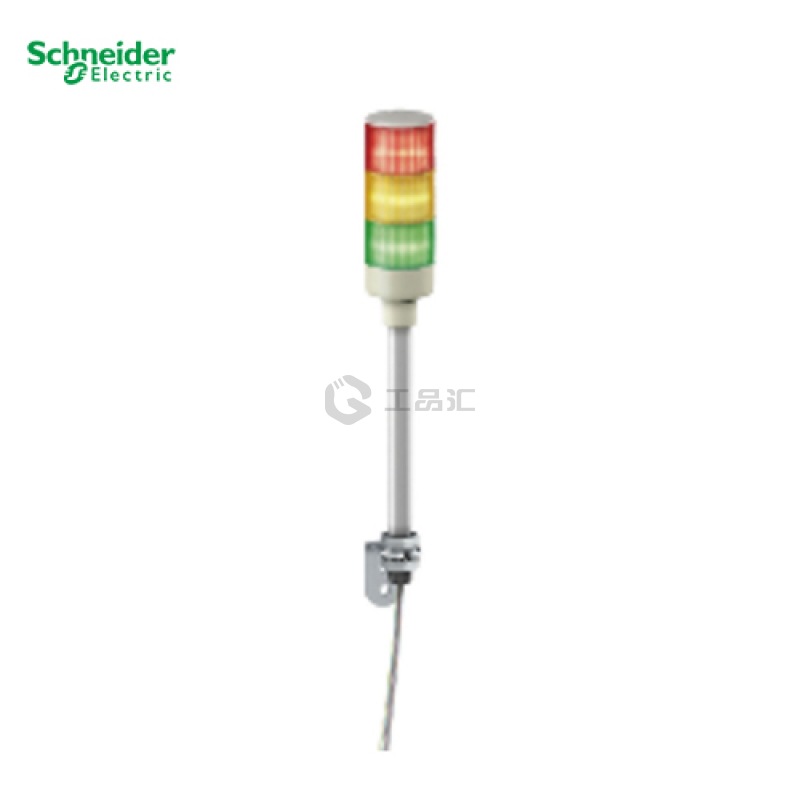 施耐德 3层灯柱,24V,带蜂鸣器,带L支架的支撑管安装;XVGB3S