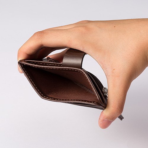 Multi-card slot bank card bag PU short men's thin business card bag buckle portable bus card holder Korean version wholesale