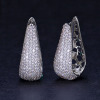 Trend zirconium, earrings, universal hypoallergenic stone inlay, accessory, European style, wholesale