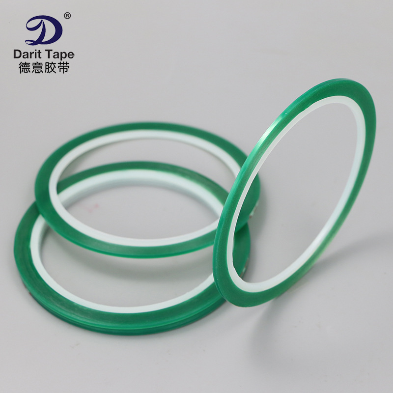 细款制卡专用单面胶带PET绿胶喷漆保护遮蔽高温胶绿色耐高温胶带