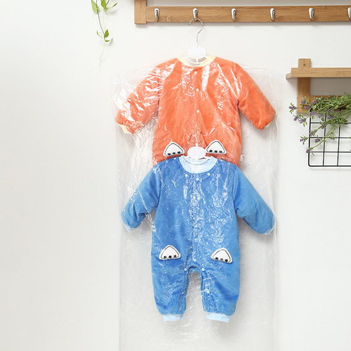 6-micron 45x70 Children's Clothing Dust Bags | Apparel Store Garment Dust Covers | Transparent Hanging Bags for Kids' Clothes Storage