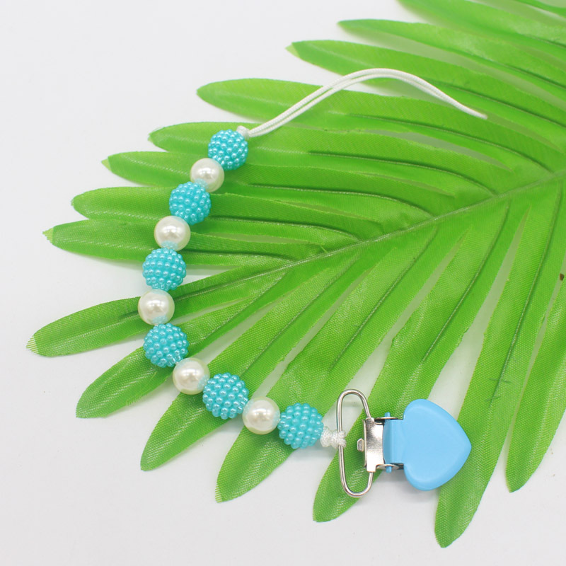 Suministros para bebés Cadena de chupete INS Hot Pearl cadena anti-caída Amazon Comercio exterior bebé chupete clip