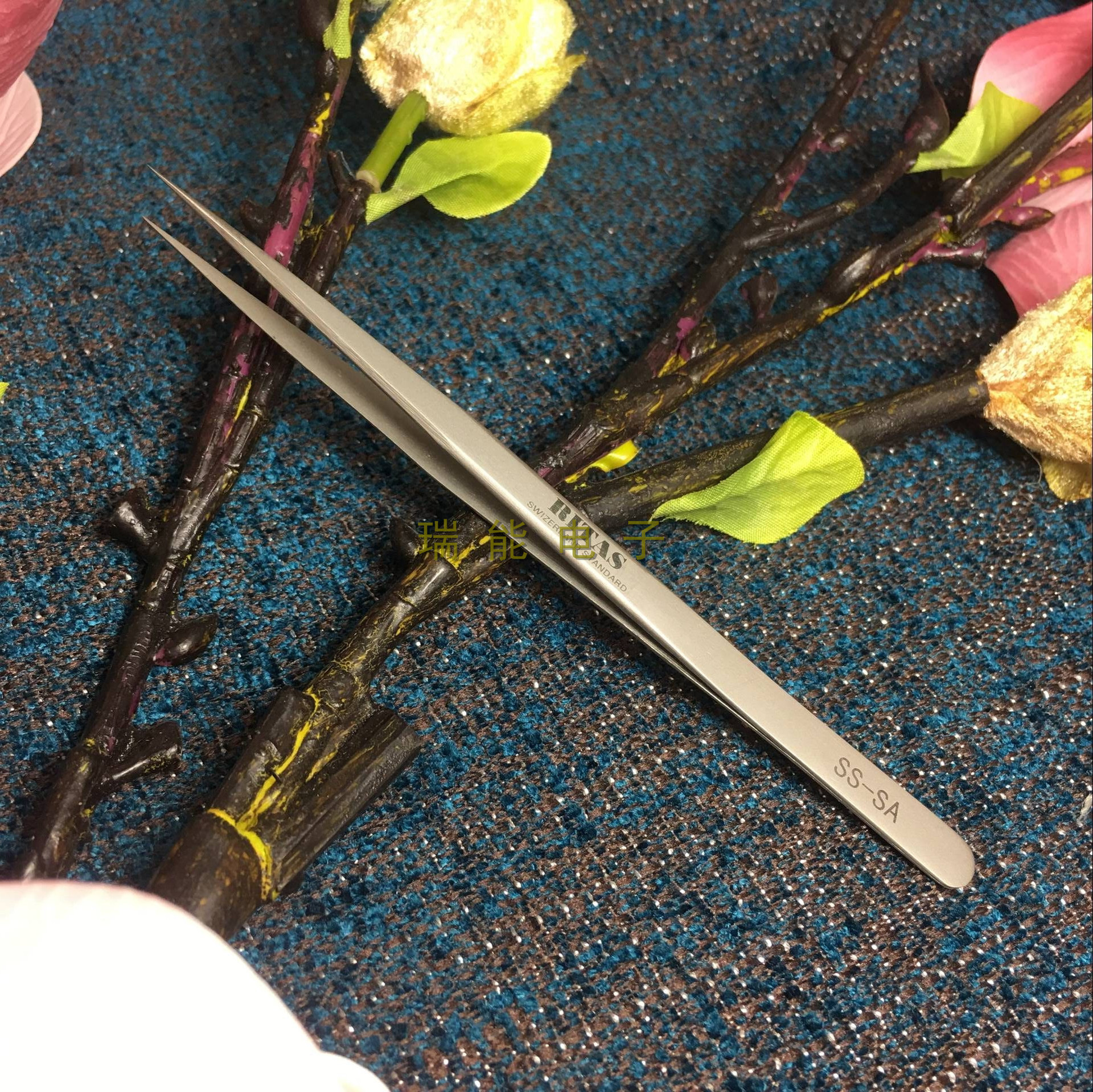 RITAS不锈钢高精密镊子SS-SA特尖手机维修-(可订制LOGO)