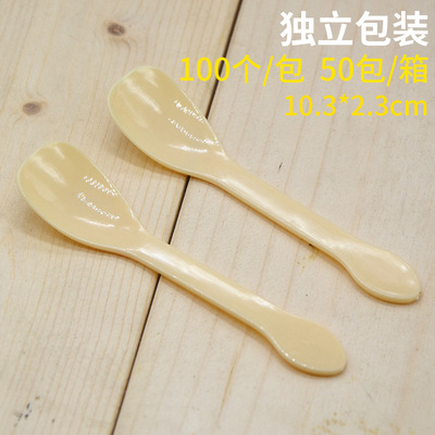 一次性塑料卡通勺子 果冻勺子 木糠杯勺子蛋糕冰淇淋勺子批发|ms
