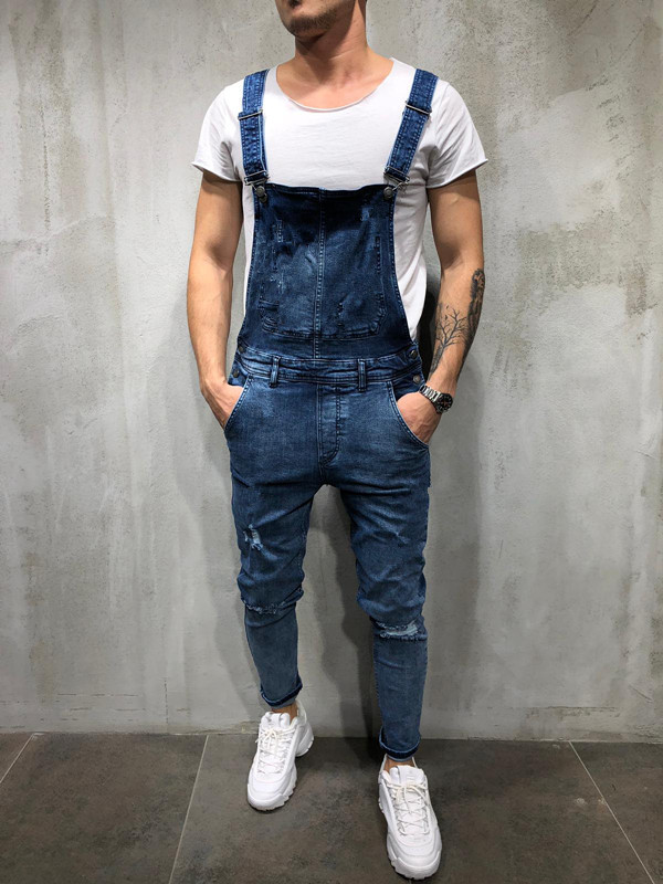 Men'S Jeans With Suspenders And Pants