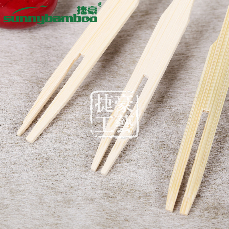 Factory direct sales, coffee shop fruit pastries, disposable bamboo fruit forks, household flat-head bamboo skewers in stock, hot sale detail image 10