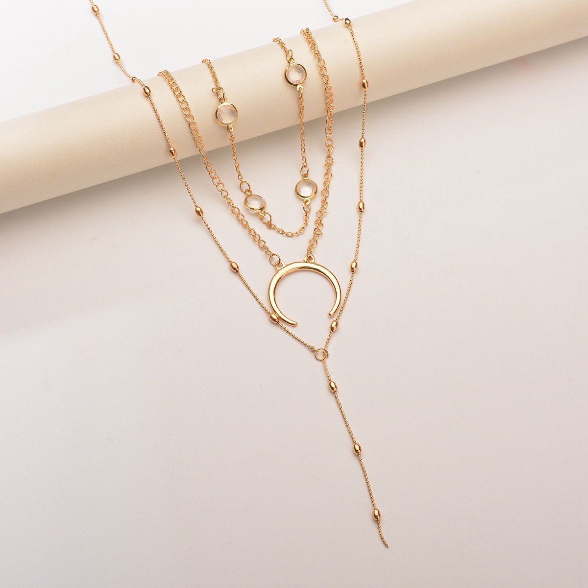 Alloy Simple Geometric necklace(Golden) NHBQ1490-Golden