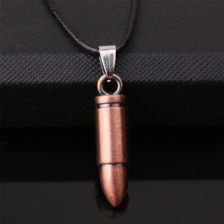 Collares dominantes para hombre y mujer, moda personalizada, colgantes de pareja con cabeza de bala brillante, discotecas, apasionados_voghion.com