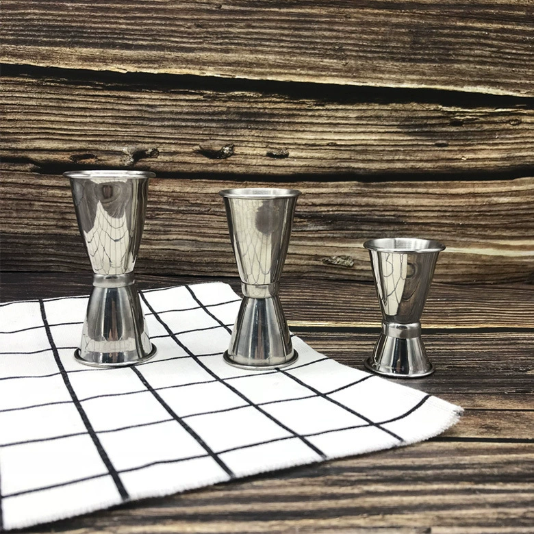 ИСТОЧник Прямые продажи двуглавая чашка на унцию мерная чашка для вина из нержавеющей стали мерная чашка для керлинга Бар Инструмент для коктейлей