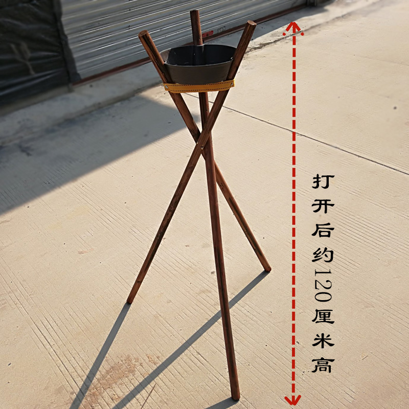 插花架三脚架 鲜花三角架 开业花架子三叉实木花篮碳木花架批发|ru
