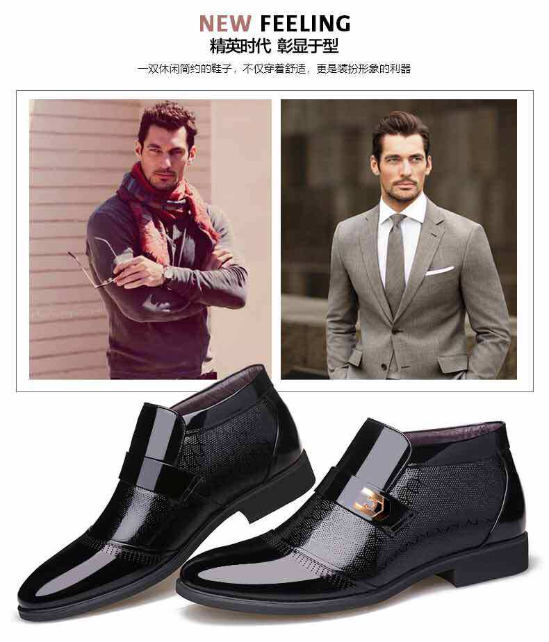 Giày bốt nam cao cổ mùa thu đông lót lông cừu giữ ấm, chống trơn trượt — Màu nâu, Màu đen chi tiết 8