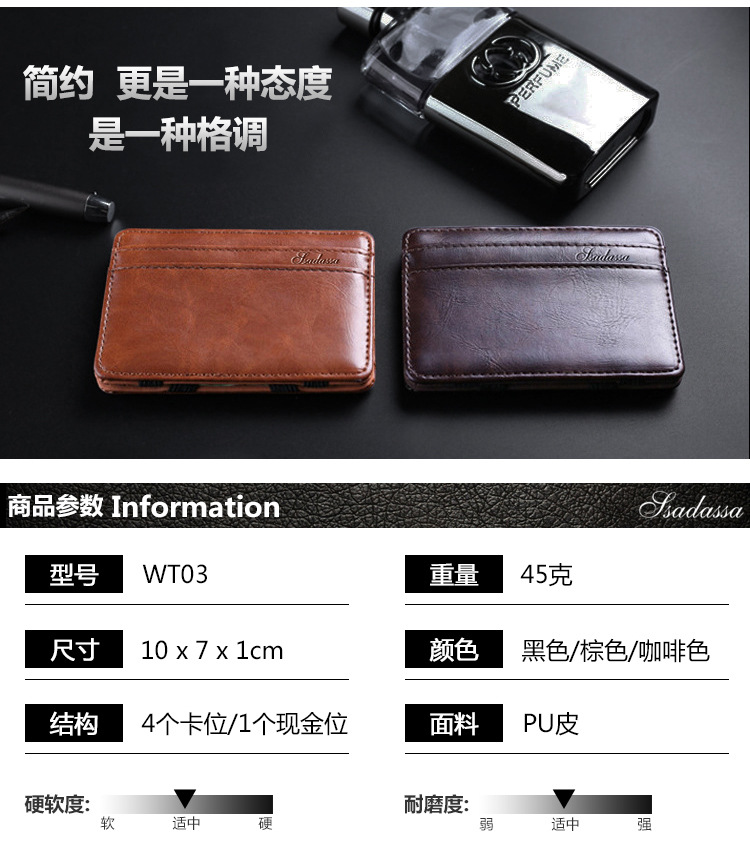 ماجيك حقيبة الإبداعية محفظة عملة محفظة جديد محفظة تذكرة حامل الجملة Nihaojewelry display picture 3