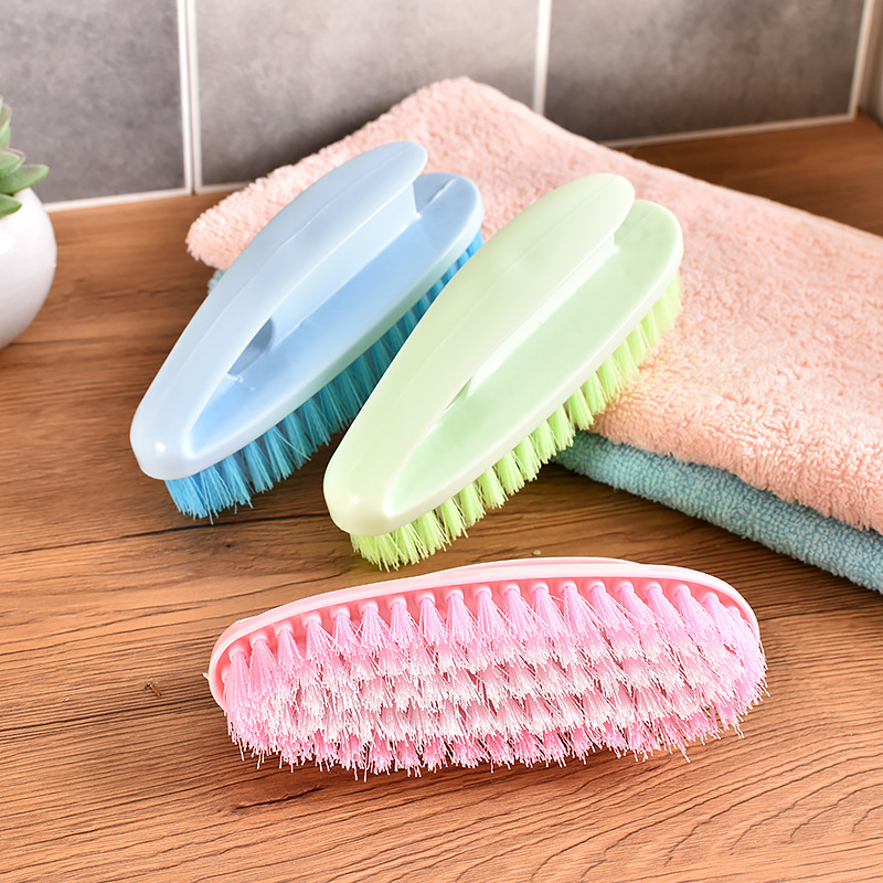 Multifunctional plastic soft hair laundry brush strong cleaning brush shoe brush with handle for washing clothes