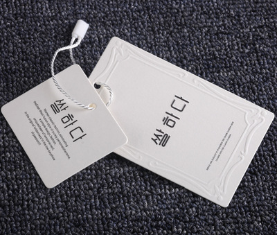 服装吊牌现货通用 女装韩文高档加厚吊牌 衣服标签商标挂牌订做
