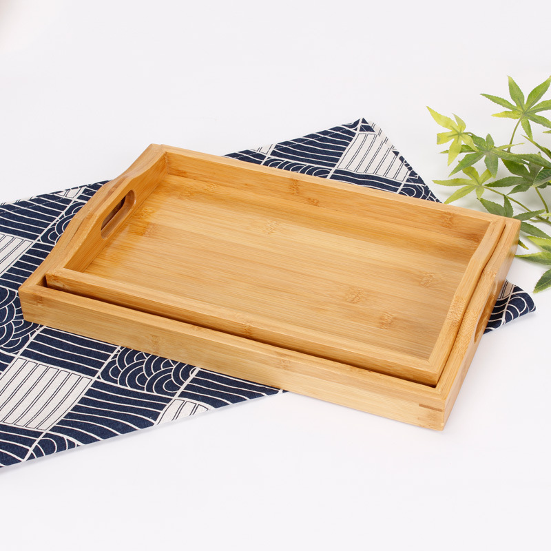 竹制托盘 直角托盘 长方竹托盘竹茶盘茶杯托盘家用面包盘酒店托盘-阿里巴巴