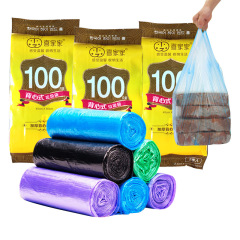 Backpack-style trash bag hand-held plastic trash bag kitchen bathroom household cleaning bag disposable trash bag D