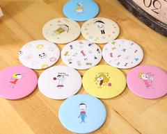 Small mirror portable makeup mirror tinplate mirror cartoon round advertising mirror small round mirror