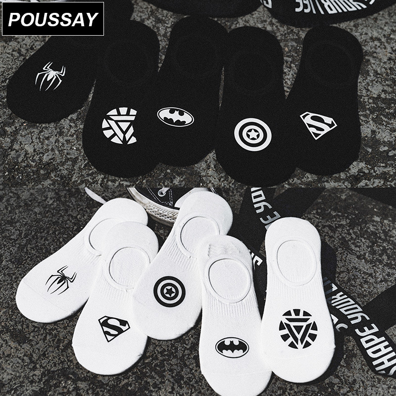 Invisible Socks Men's Printed Boat Socks Couple's Short Socks Autumn Boat Socks Women's Trendy Brand Short Socks Skate Socks Original Hot Stamping Socks