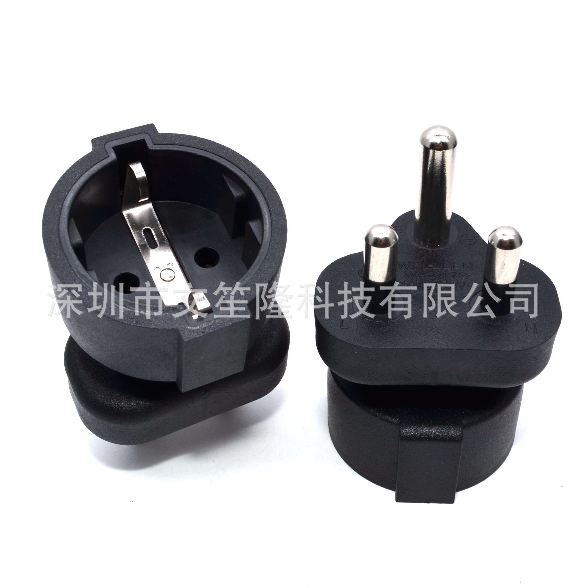 大南非标转欧标嵌入式法式插头插座 16A 250V 韩国德泰越南转换器