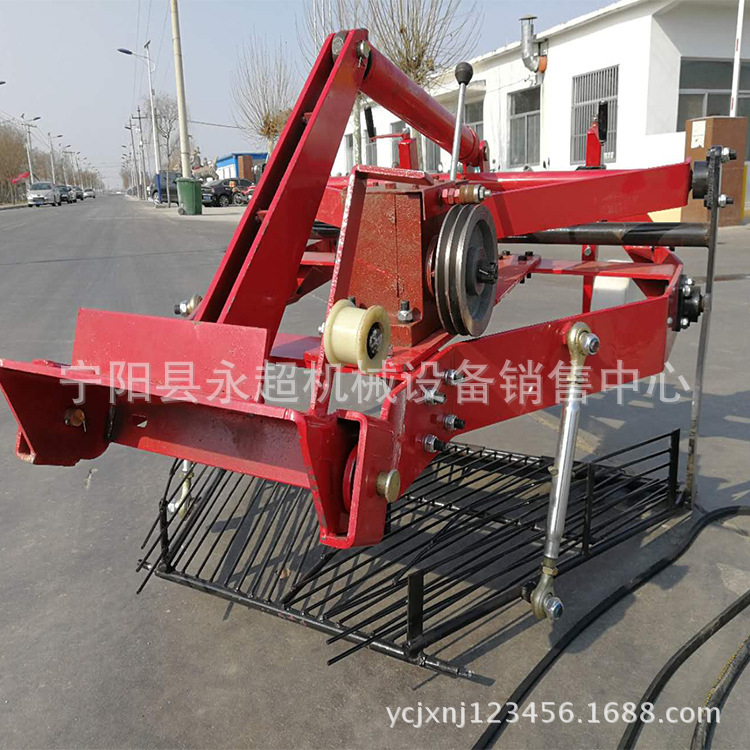 保定大蒜收获机四轮车带动前置早蒜蒜收获机前宽后窄不伤蒜起蒜机