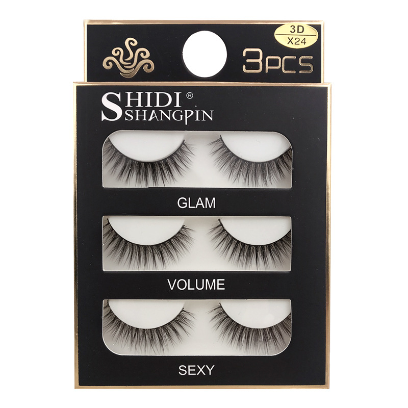 3 Pairs Of Mink Hair Natural Nude False Eyelashes display picture 5