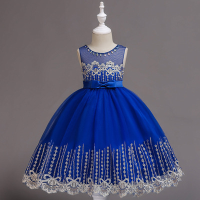 儿童公主裙童装婚纱礼服女童演出服网纱蕾丝花童裙2020夏款|ms