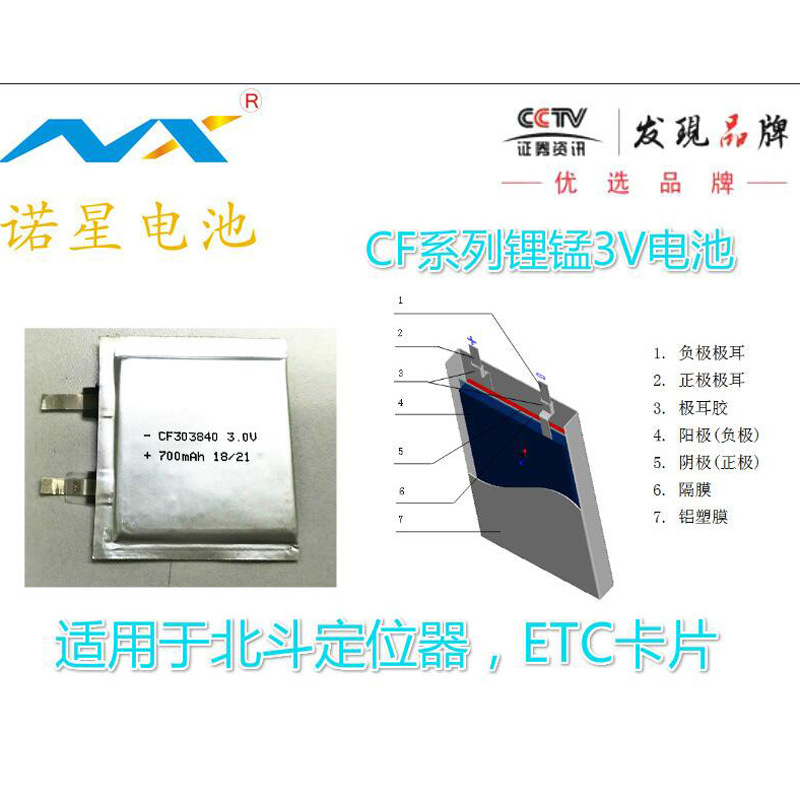 ETC RFID 智能卡識別系統锂電池CP224143 軟包CP224143