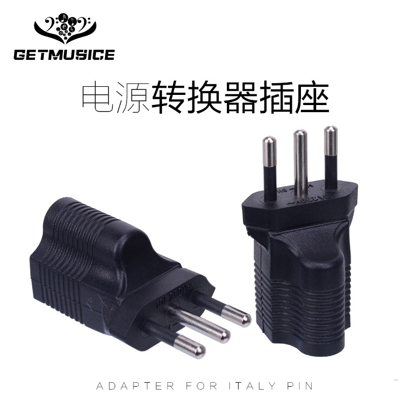 Enchufe de alimentación de especificación americana a enchufe de alimentación de especificación italiana adaptador de enchufe convertidor de potencia