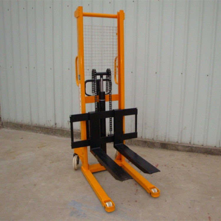 “C”型钢堆高车 门架加宽型升高车 手动叉车