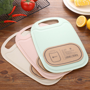 Thick wheat chopping board, non slip, children's auxiliary food, plastic chopping board, kitchen utensils, custom logo