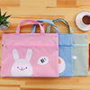 Stationery for friend, cartoon linen bag with zipper for folders, South Korea