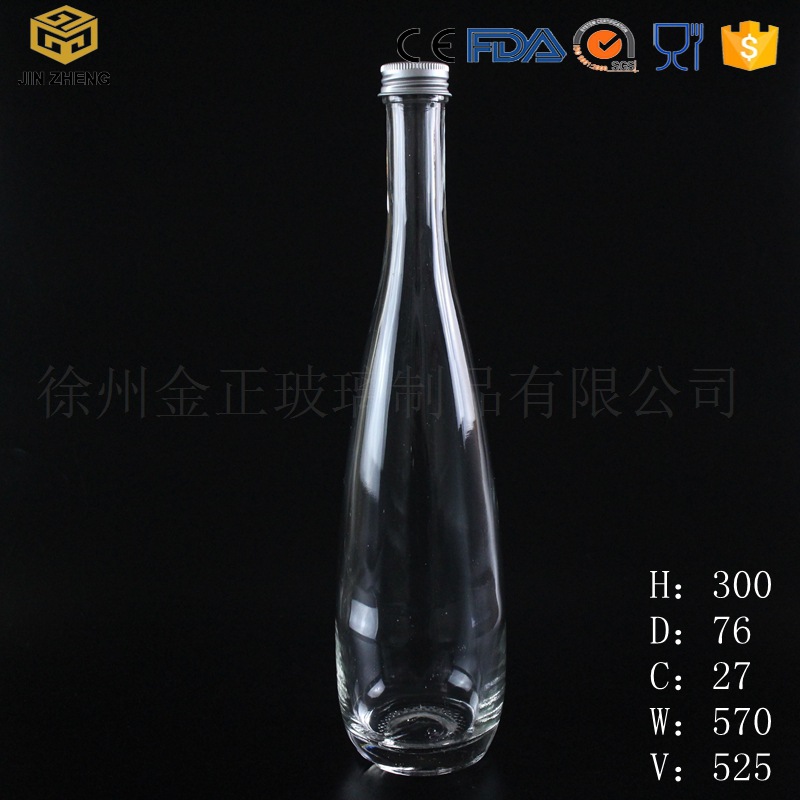 玻璃瓶厂家 500ml 细颈果汁饮料瓶 农夫山泉新款矿泉水瓶