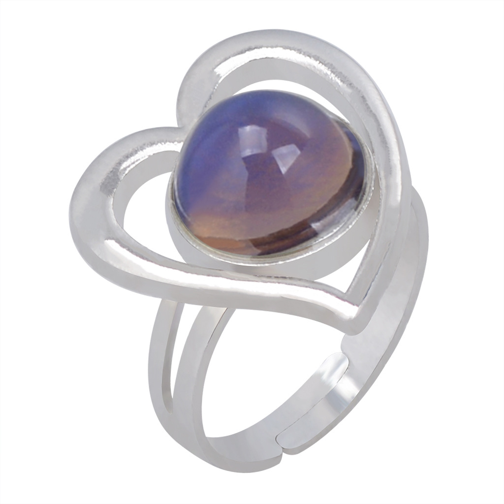 4g Weight Artificial Gemstones Inlay Material Birthday Occasion Alloy Material Heart Pattern Women'S Gender Plating Design Heart Alloy Plating Artificial Gemstones Women'S 3