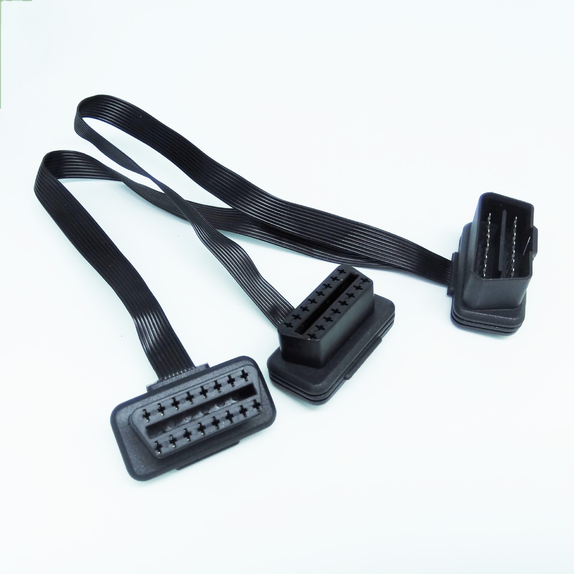 OBD2延长线 OBD延长线 公对母弯头 GPS面条线 obdii延长线 扁线